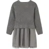 Mayoral - Dress Grey 094 Combined Tricot 7936 In Gray