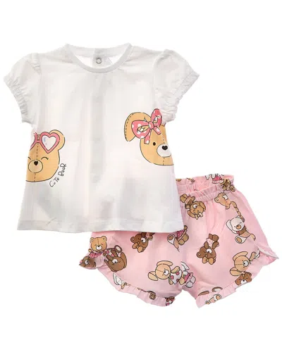 Mayoral Kids' 2pc Newborn Short & Top Set In White