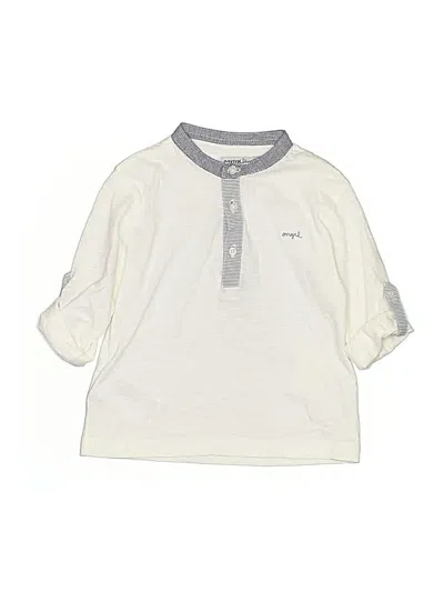 Mayoral Kids' 3/4 Sleeve Top Ivory Tops In White