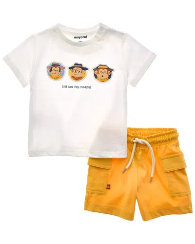 Mayoral Kids' Adventure Graphic Outfit In White