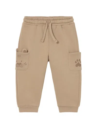 Mayoral Babies' Animal-print Track Pants In Brown