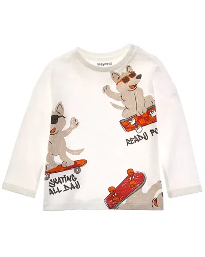 Mayoral Kids' Baby Double-sleeve T-shirt In White