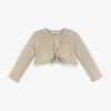 MAYORAL BABY GIRLS BEIGE KNIT & LACE CARDIGAN