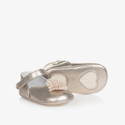 Mayoral Baby Girls Gold Pre-walker Shoes