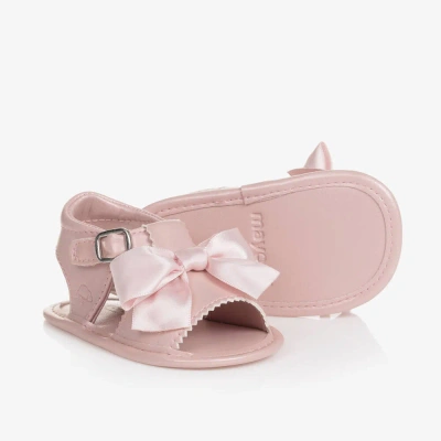 Mayoral Baby Girls Pink Bow Pre-walker Sandals