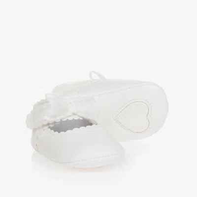 Mayoral Baby Girls White Bow Pre-walker Shoes