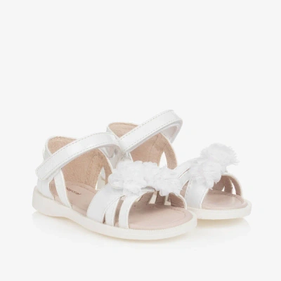 Mayoral Baby Girls White Flower Sandals