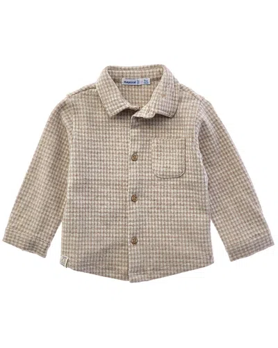 Mayoral Kids' Baby Jacquard Overshirt In Neutral
