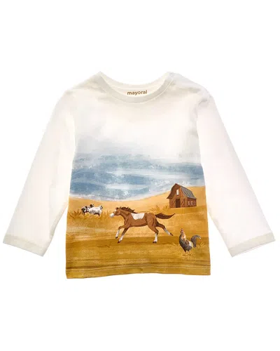 Mayoral Kids' Baby Landscape T-shirt In White