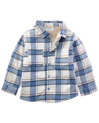 Mayoral Kids' Baby Plaid Overshirt In Blue
