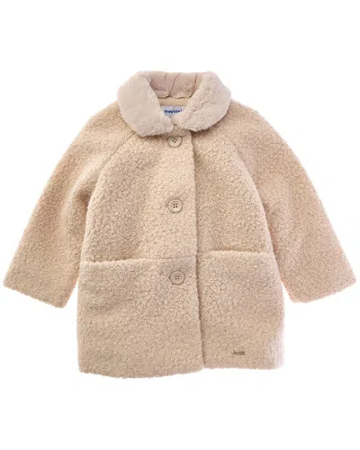 Mayoral Kids' Baby Terry Cloth Coat In Neutral