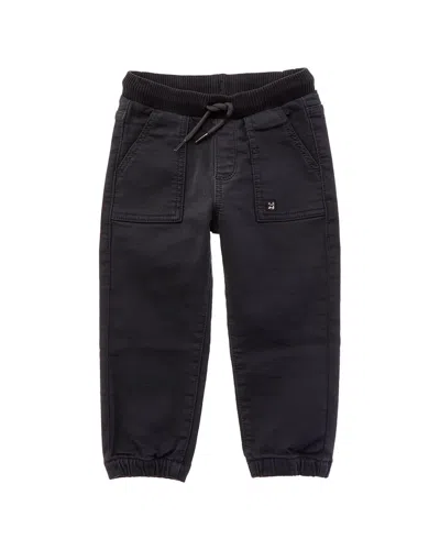 Mayoral Kids' Baby Twill Jogger In Black
