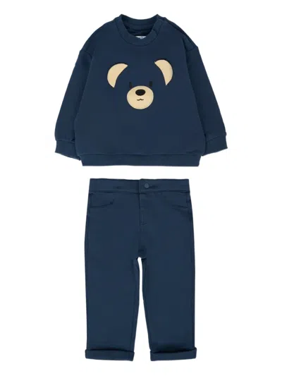 Mayoral Babies' Bear-applique Tracksuit In Gold
