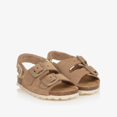 Mayoral Beige Suede Leather Baby Sandals