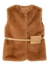 Mayoral Belted Gilet In Brown