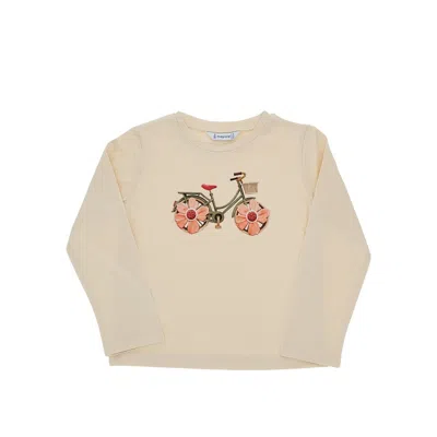 Mayoral Bicycle Print T-shirt Kids In Neutral