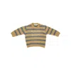 Mayoral Bouclé Knitted Crewneck Sweater Kids In Brown