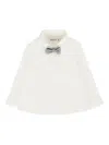 Mayoral Bow-tie Long-sleeve Shirt In Neutral
