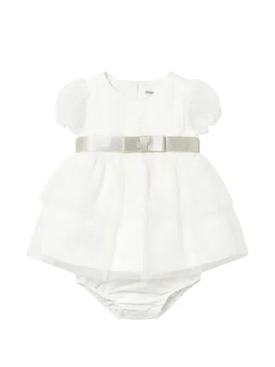Mayoral Babies' Bow-detail Dress Set In White