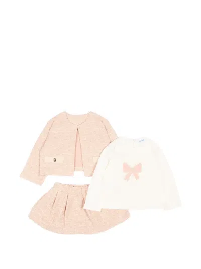 Mayoral Babies' Bow-detail Skirt Set (set Of Three) In Multi