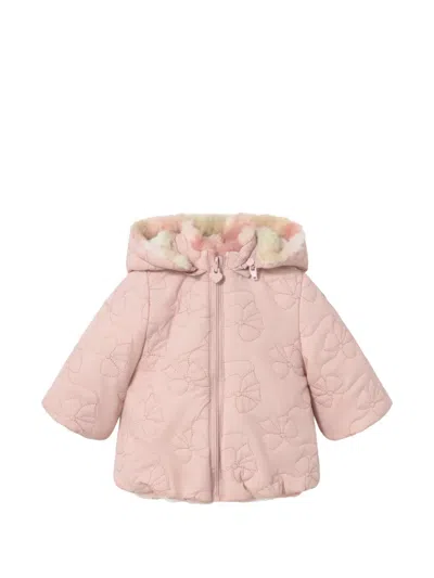 Mayoral Babies' Bow-motif Reversible Coat In Pink