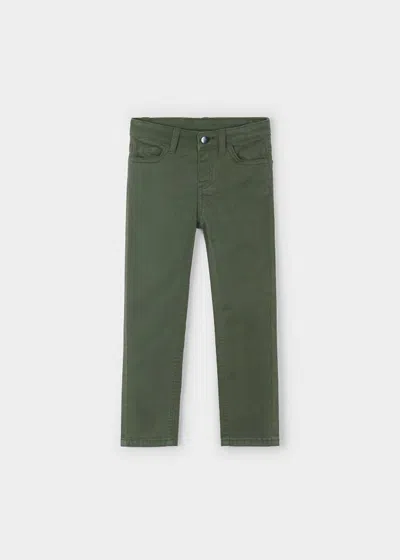 Mayoral Kids' Boy's 5 Pocket Slim Fit Pants In Olive In Green