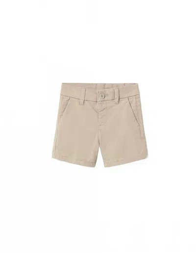 Mayoral Kids' Boy's Bermuda Chino Twill Shorts In Cashew In Neutral