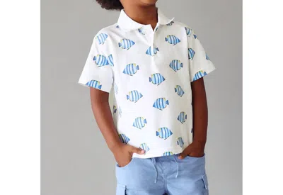 Mayoral Kids' Boy's Fish Polo In White