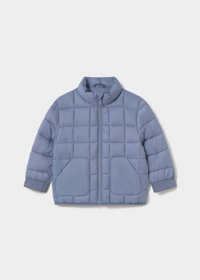 Mayoral Kids' Boy's Quilted Puffer Jacket In Iceberg In Blue