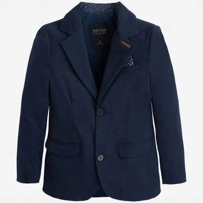 Mayoral Kids' Boy's Suit Jacket With Pant Set In Navy In Blue