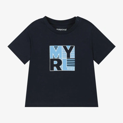 Mayoral Babies' Boys Blue Cotton T-shirt