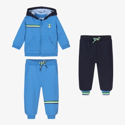 Mayoral Babies' Boys Blue Cotton Tracksuit