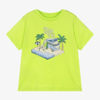 Mayoral Kids' Boys Green Cotton Camper Van T-shirt