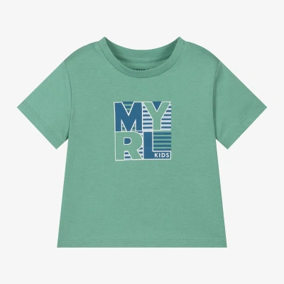 Mayoral Babies' Boys Green Cotton T-shirt