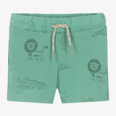 Mayoral Babies' Boys Green Cotton Wild Life Print Shorts