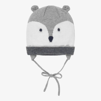 Mayoral Babies' Boys Grey Bear Wool Blend Hat