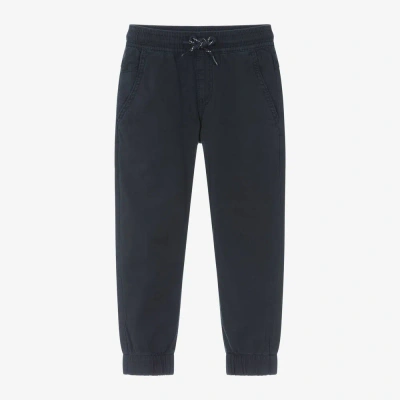 Mayoral Kids' Boys Navy Blue Cotton Trousers