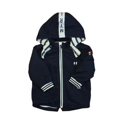 Pre-owned Mayoral Kids' Boys Navy White Jacket In Blue