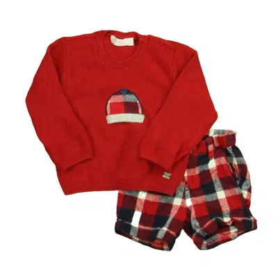 Mayoral Kids' Boys Red Navy Gray Apparel Sets
