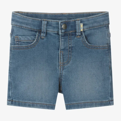 Mayoral Babies' Boys Stone Wash Blue Jersey Denim Shorts