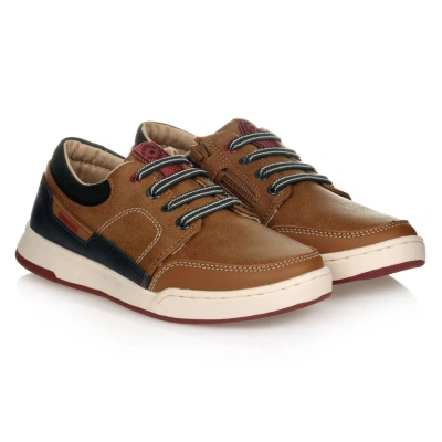 Mayoral Boys Teen Brown & Blue Trainers In Gray