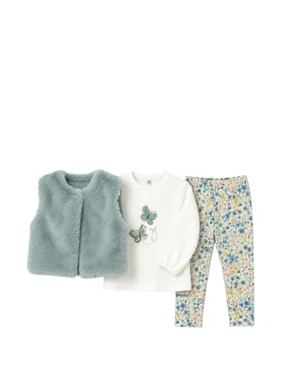 Mayoral Babies' Butterfly-motif Gilet And Trousers Set In Multi