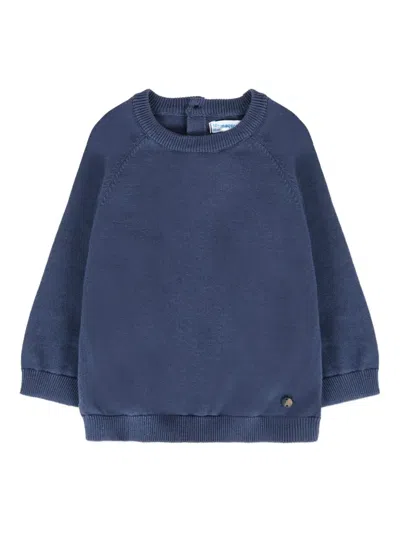 Mayoral Babies' Button-fastening Cotton Sweater In Blue