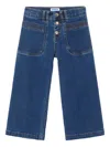 Mayoral Button Flared Jeans In Blue
