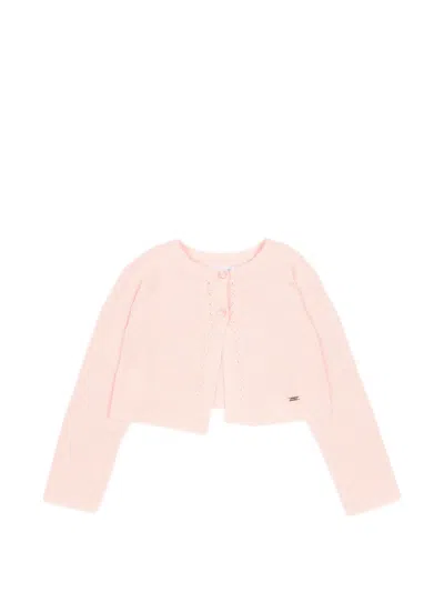 Mayoral Babies' Buttoned Cardigan In Pink