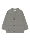 Mayoral Buttoned Patch-pocket Cardigan In Gray