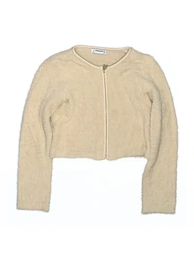 Pre-owned Mayoral Kids' Cardigan Sweater In Brown