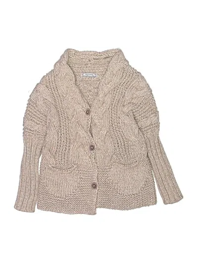 Pre-owned Mayoral Kids' Cardigan Sweater In Tan