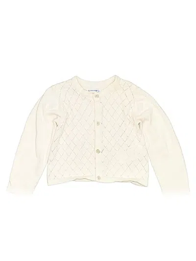 Pre-owned Mayoral Kids' Cardigan Sweater In White