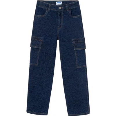 Mayoral Kids'  Cargo Jeans In Brown
